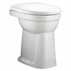 BAUHAUS Geberit Renova Nr. 1 Comfort Stand-WC Typ 3 Mit Spülrand, Mit Schmutzabweisender Glasur, Spülform: Flach, WC Abgang: Senkrecht, Weiß