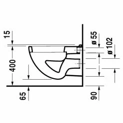 BAUHAUS Duravit D-Code Wand-WC Mit Spülrand, Ohne Spezialglasur, Spülform: Flach, WC Abgang: Waagerecht, Weiß -Bauhaus Geschäft 12 4234
