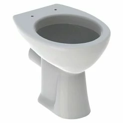 BAUHAUS Geberit Renova Nr. 1 Stand-WC Typ 2 Mit Spülrand, Mit Schmutzabweisender Glasur, Spülform: Tief, WC Abgang: Waagerecht, Weiß