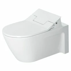 BAUHAUS Duravit Starck 2 Wand-WC Mit Spülrand, Ohne Spezialglasur, Spülform: Tief, WC Abgang: Waagerecht, Weiß