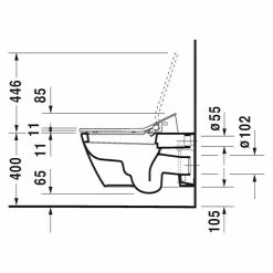 BAUHAUS Duravit Starck 2 Wand-WC Mit Spülrand, Ohne Spezialglasur, Spülform: Tief, WC Abgang: Waagerecht, Weiß 10 BAUHAUS Duravit Starck 2 Wand-WC Mit Spülrand, Ohne Spezialglasur, Spülform: Tief, WC Abgang: Waagerecht, Weiß -Bauhaus Geschäft 12 4262