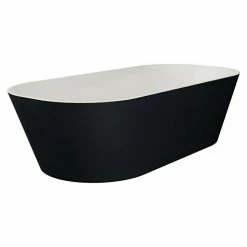 BAUHAUS Camargue Freistehende Badewanne Torino L X B: 170 X 80 Cm, 268 L, Sanitäracryl, Schwarz/Weiß -Bauhaus Geschäft 12 427