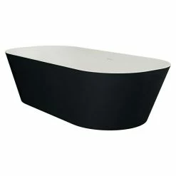 BAUHAUS Camargue Freistehende Badewanne Torino L X B: 170 X 80 Cm, 268 L, Sanitäracryl, Schwarz/Weiß -Bauhaus Geschäft 12 428