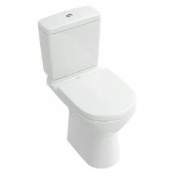 BAUHAUS Villeroy & Boch O.novo Stand-WC-Kombination Typ 2 Mit Spülrand, Ohne Spezialglasur, Spülform: Tief, WC Abgang: Waagerecht, Weiß