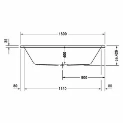 BAUHAUS Duravit D-Code Badewanne 180 X 80 Cm, Ablauf: Mittig, Sanitäracryl, Weiß -Bauhaus Geschäft 12 432