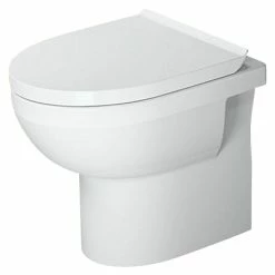 BAUHAUS Duravit DuraStyle Stand-WC-Set Spülrandlos, Ohne Spezialglasur, Spülform: Tief, WC Abgang: Waagerecht, Weiß