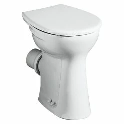 BAUHAUS Geberit Vitalis Stand-WC Mit Spülrand, Ohne Spezialglasur, Spülform: Flach, WC Abgang: Waagerecht, Weiß