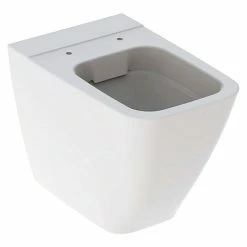 BAUHAUS Geberit ICon Stand-WC Square Spülrandlos, Mit Schmutzabweisender Glasur, Spülform: Tief, WC Abgang: Senkrecht, Weiß