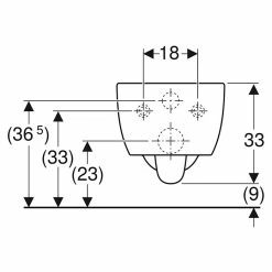 BAUHAUS Geberit ICon Wand-WC Spülrandlos, Ohne Spezialglasur, Spülform: Tief, WC Abgang: Waagerecht, Weiß -Bauhaus Geschäft 12 4405