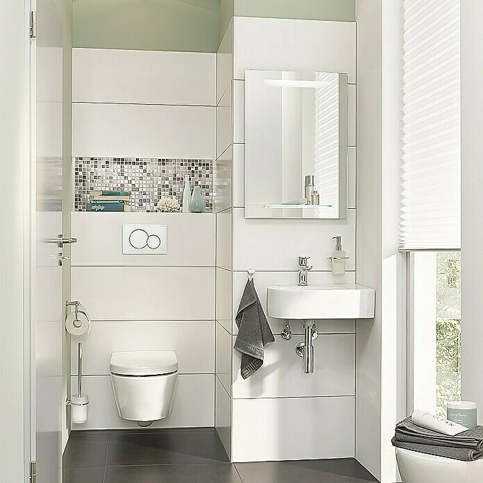 BAUHAUS Camargue Empire Wand-WC Mit Spülrand, Ohne Spezialglasur, Spülform: Tief, WC Abgang: Waagerecht, Weiß 4 BAUHAUS Camargue Empire Wand-WC Mit Spülrand, Ohne Spezialglasur, Spülform: Tief, WC Abgang: Waagerecht, Weiß – Bild 2