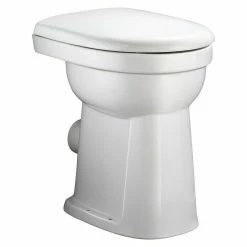 BAUHAUS Geberit Renova Nr. 1 Comfort Stand-WC Typ 3 Mit Spülrand, Mit Schmutzabweisender Glasur, Spülform: Flach, WC Abgang: Waagerecht, Weiß