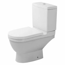 BAUHAUS Duravit Starck 3 Stand-WC-Kombination Mit Spülrand, Ohne Spezialglasur, Spülform: Tief, WC Abgang: Senkrecht, Weiß