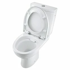 BAUHAUS Stand-WC-Kombination Parva Spülrandlos, Ohne Spezialglasur, Spülform: Tief, WC Abgang: Waagerecht, Weiß -Bauhaus Geschäft 12 4460