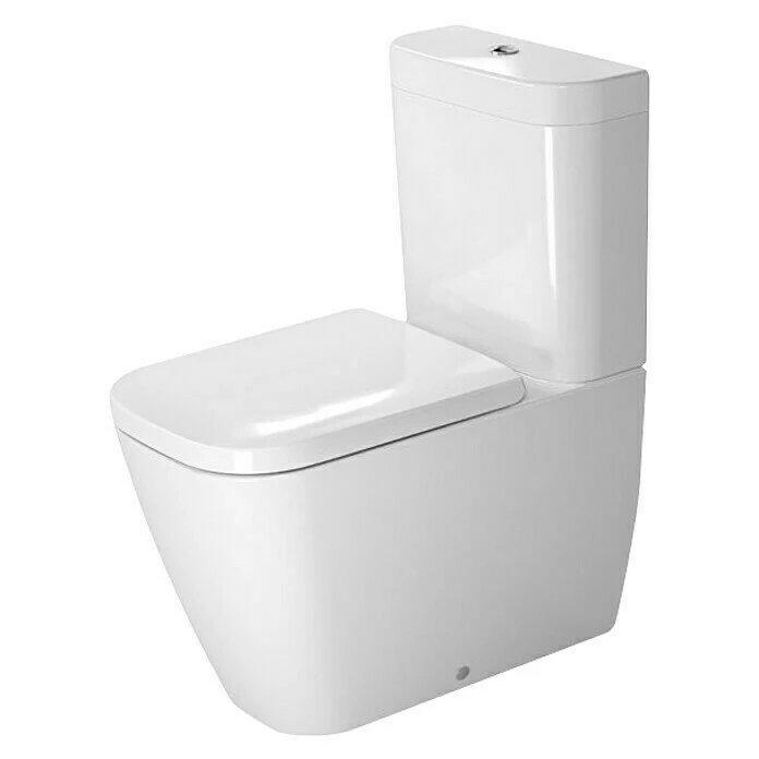 BAUHAUS Duravit Happy D.2 Stand-WC-Kombination Mit Spülrand, Mit Schmutzabweisender Glasur, Spülform: Tief, WC Abgang: Waagerecht, Weiß 3 BAUHAUS Duravit Happy D.2 Stand-WC-Kombination Mit Spülrand, Mit Schmutzabweisender Glasur, Spülform: Tief, WC Abgang: Waagerecht, Weiß