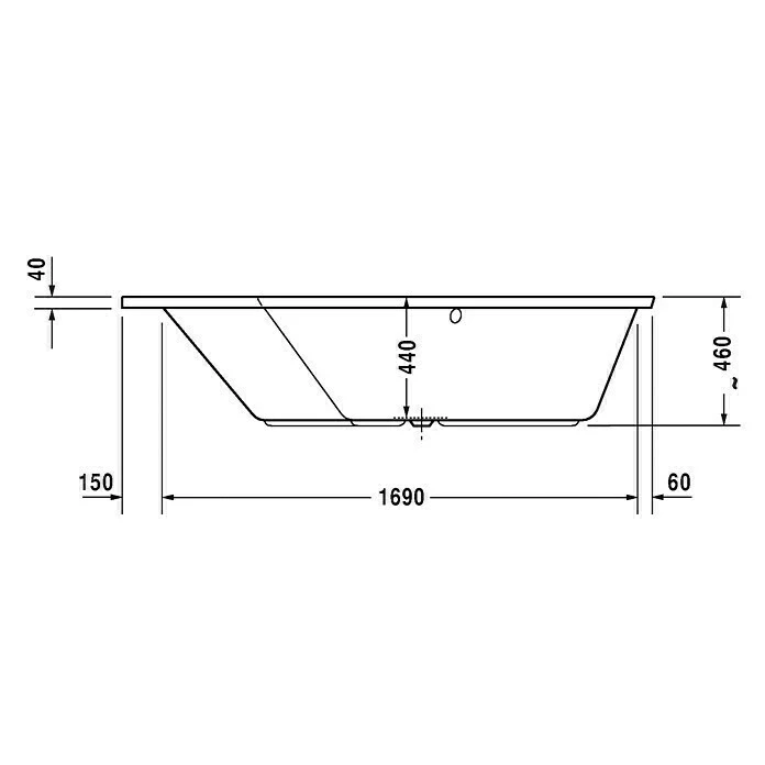BAUHAUS Duravit Badewanne Paiova 5 190 X 140 Cm, Raumecke Links, Sanitäracryl, Weiß 6 BAUHAUS Duravit Badewanne Paiova 5 190 X 140 Cm, Raumecke Links, Sanitäracryl, Weiß – Bild 4