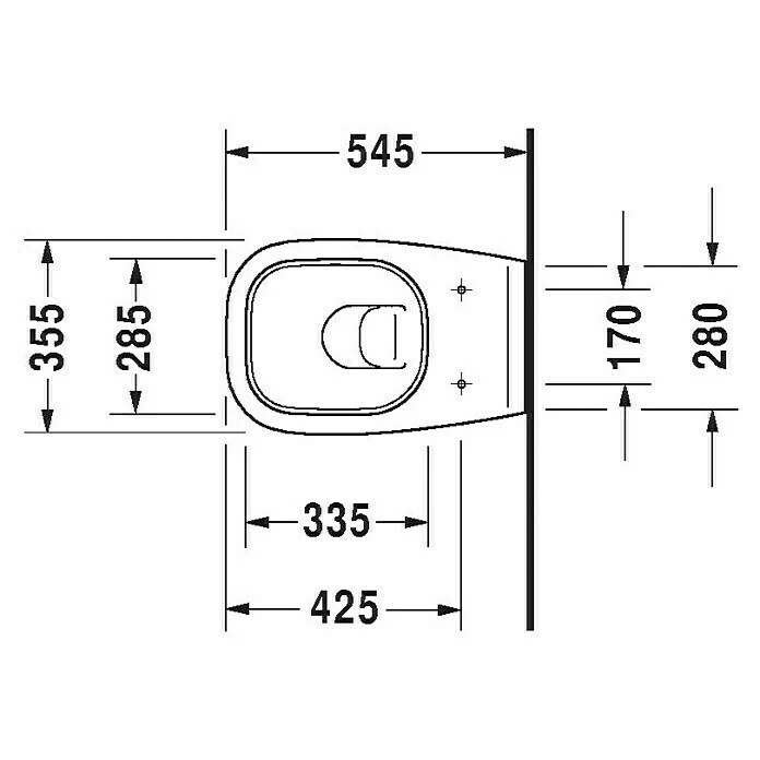 BAUHAUS Duravit D-Code Wand-WC Mit Spülrand, Mit Antibakterieller Glasur, Spülform: Tief, WC Abgang: Waagerecht, Weiß 4 BAUHAUS Duravit D-Code Wand-WC Mit Spülrand, Mit Antibakterieller Glasur, Spülform: Tief, WC Abgang: Waagerecht, Weiß – Bild 2