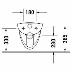 BAUHAUS Duravit D-Code Wand-WC Basic Mit Spülrand, Mit Schmutzabweisender Glasur, Spülform: Tief, WC Abgang: Waagerecht, Weiß -Bauhaus Geschäft 12 4576