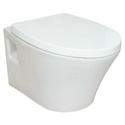 BAUHAUS Camargue Rio Wand-WC Spülrandlos, Ohne Spezialglasur, Spülform: Tief, WC Abgang: Waagerecht, Weiß