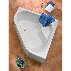 BAUHAUS Ottofond Eckbadewanne Tampa 135 X 135 Cm, Sanitäracryl, Weiß