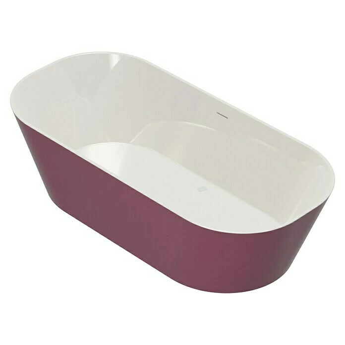 BAUHAUS Camargue Freistehende Badewanne Torino L X B: 170 X 80 Cm, 268 L, Sanitäracryl, Bordeaux/Weiß 6 BAUHAUS Camargue Freistehende Badewanne Torino L X B: 170 X 80 Cm, 268 L, Sanitäracryl, Bordeaux/Weiß – Bild 4