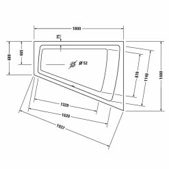 BAUHAUS Duravit Badewanne Paiova 180 X 140 Cm, Raumecke Rechts, Sanitäracryl, Weiß -Bauhaus Geschäft 12 578