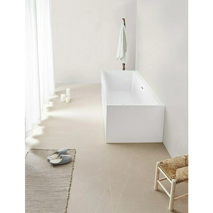 BAUHAUS Camargue Freistehende Badewanne Torino Cube L X B: 180 X 80 Cm, Sanitäracryl, Weiß 4 BAUHAUS Camargue Freistehende Badewanne Torino Cube L X B: 180 X 80 Cm, Sanitäracryl, Weiß – Bild 2