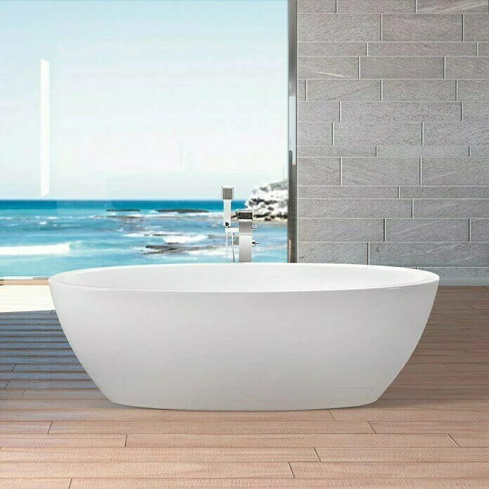 BAUHAUS Ottofond Freistehende Badewanne Jade 190 X 94 Cm, Sanitäracryl, Weiß 3 BAUHAUS Ottofond Freistehende Badewanne Jade 190 X 94 Cm, Sanitäracryl, Weiß
