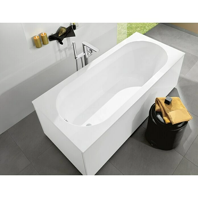 BAUHAUS Villeroy & Boch Badewanne Oberon 160 X 75 Cm, Quaryl, Weiß 4 BAUHAUS Villeroy & Boch Badewanne Oberon 160 X 75 Cm, Quaryl, Weiß – Bild 2