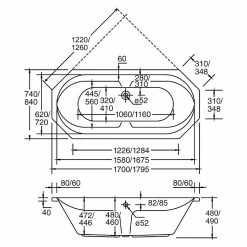 BAUHAUS Ottofond Badewanne Dakar 180 X 85 Cm, Sanitäracryl, Weiß -Bauhaus Geschäft 12 7