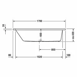 BAUHAUS Duravit D-Code Badewanne 170 X 75 Cm, Ablauf: Mittig, Sanitäracryl, Weiß 11 BAUHAUS Duravit D-Code Badewanne 170 X 75 Cm, Ablauf: Mittig, Sanitäracryl, Weiß -Bauhaus Geschäft 12 70