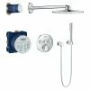 BAUHAUS Grohe Grohtherm SmartControl Duschsystem Mit Mischer, Anzahl Strahlarten: 3 Stk., Chrom, Form Kopfbrause: Rund