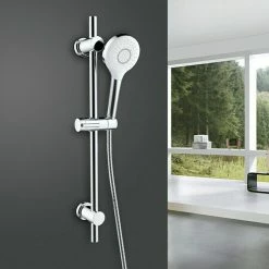BAUHAUS Camargue Brausegarnitur Batöni Art Strahl: Runder Duschregen, Großflächiger Duschregen, Intensiver Duschregen, Chrom/Weiß -Bauhaus Geschäft 12 896