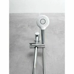 BAUHAUS Camargue Brausegarnitur Batöni Art Strahl: Runder Duschregen, Großflächiger Duschregen, Intensiver Duschregen, Chrom/Weiß -Bauhaus Geschäft 12 897