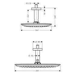 BAUHAUS Hansgrohe Kopfbrausen-Set PuraVida 400 26 X 39 Cm, 21 L/min Bei 3 Bar, Deckenmontage, Chrom 5 BAUHAUS Hansgrohe Kopfbrausen-Set PuraVida 400 26 X 39 Cm, 21 L/min Bei 3 Bar, Deckenmontage, Chrom -Bauhaus Geschäft 12 910