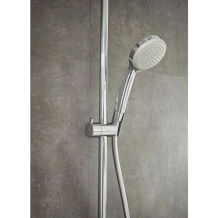 BAUHAUS Hansgrohe Duschsystem Croma Showerpipe 160 Mit Thermostatarmatur, Lochabstand: 93,2 Cm, Anzahl Strahlarten: 4 Stk., Chrom, Höhe: 110,1 Cm 7 BAUHAUS Hansgrohe Duschsystem Croma Showerpipe 160 Mit Thermostatarmatur, Lochabstand: 93,2 Cm, Anzahl Strahlarten: 4 Stk., Chrom, Höhe: 110,1 Cm – Bild 5