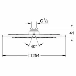 BAUHAUS Grohe Rainshower F-Series 10 Kopfbrause 25,4 X 25,4 Cm, 19 L/min Bei 3 Bar, Anzahl Funktionen: 1, Chrom -Bauhaus Geschäft 12 935