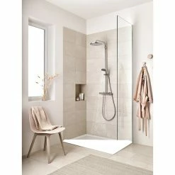 BAUHAUS Grohe Duschsystem 250 Mit Thermostatarmatur, Lochabstand: 101,6 Cm, Anzahl Strahlarten: 2 Stk., Chrom 13 BAUHAUS Grohe Duschsystem 250 Mit Thermostatarmatur, Lochabstand: 101,6 Cm, Anzahl Strahlarten: 2 Stk., Chrom -Bauhaus Geschäft 12 953