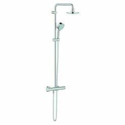 BAUHAUS Grohe Tempesta Duschsystem Mit Thermostatarmatur, Lochabstand: 101,6 Cm, Anzahl Strahlarten: 2 Stk., Chrom